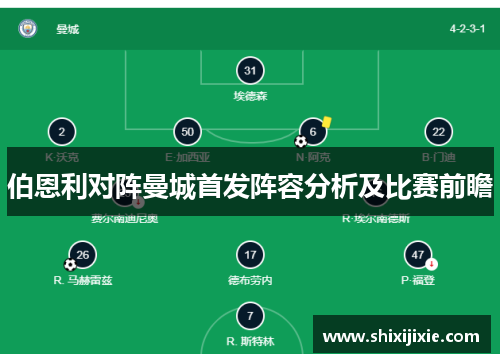 伯恩利对阵曼城首发阵容分析及比赛前瞻