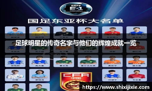 足球明星的传奇名字与他们的辉煌成就一览